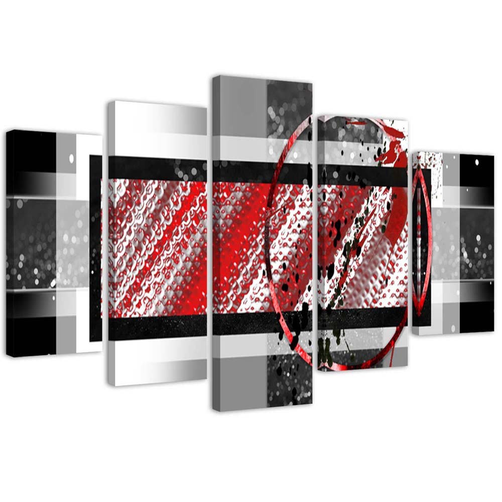 5-dielny obraz na plátne, Kúzlo geometrie 200x100