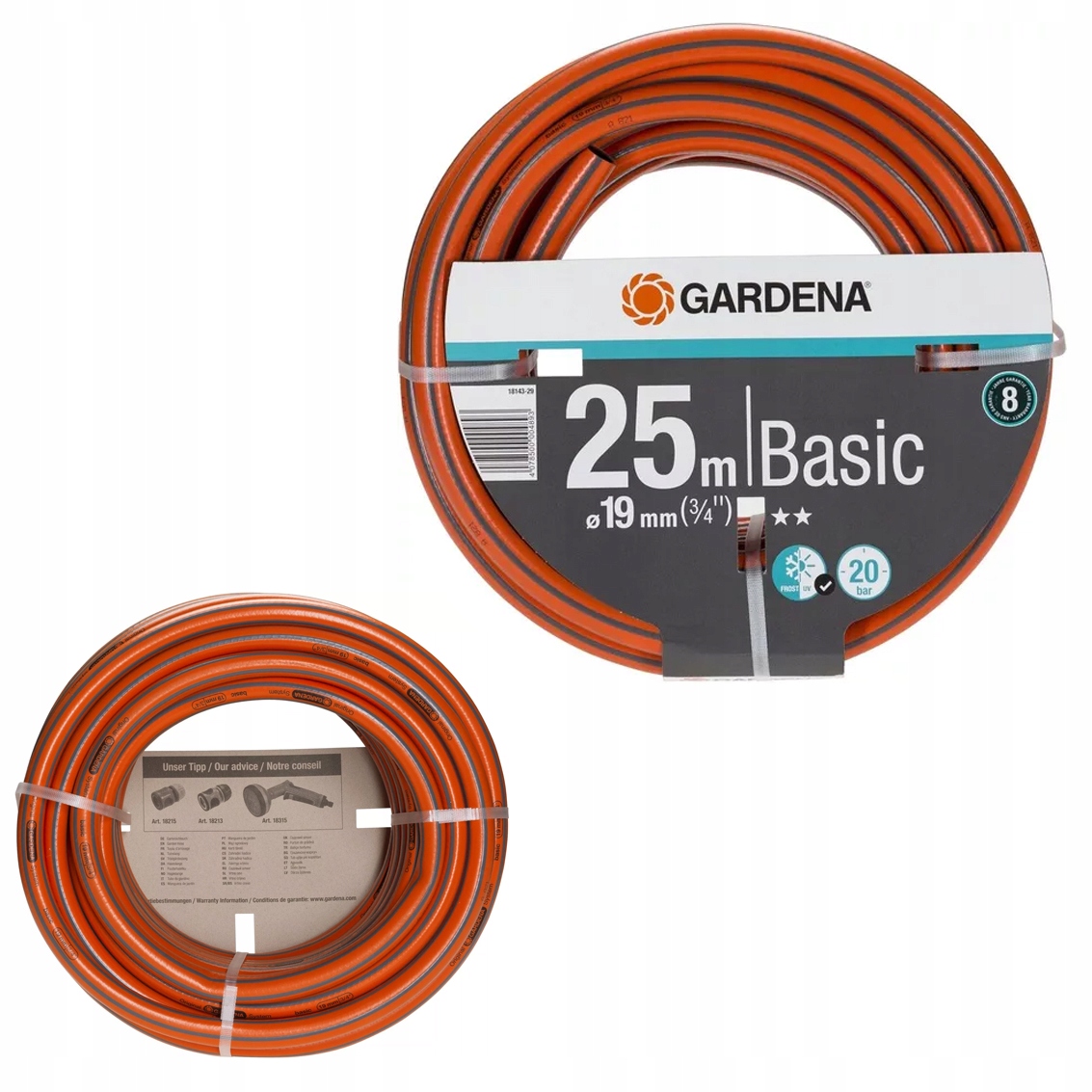 

Wąż Ogrodowy Gardena Basic 3/4″ 19mm [25 metrów]