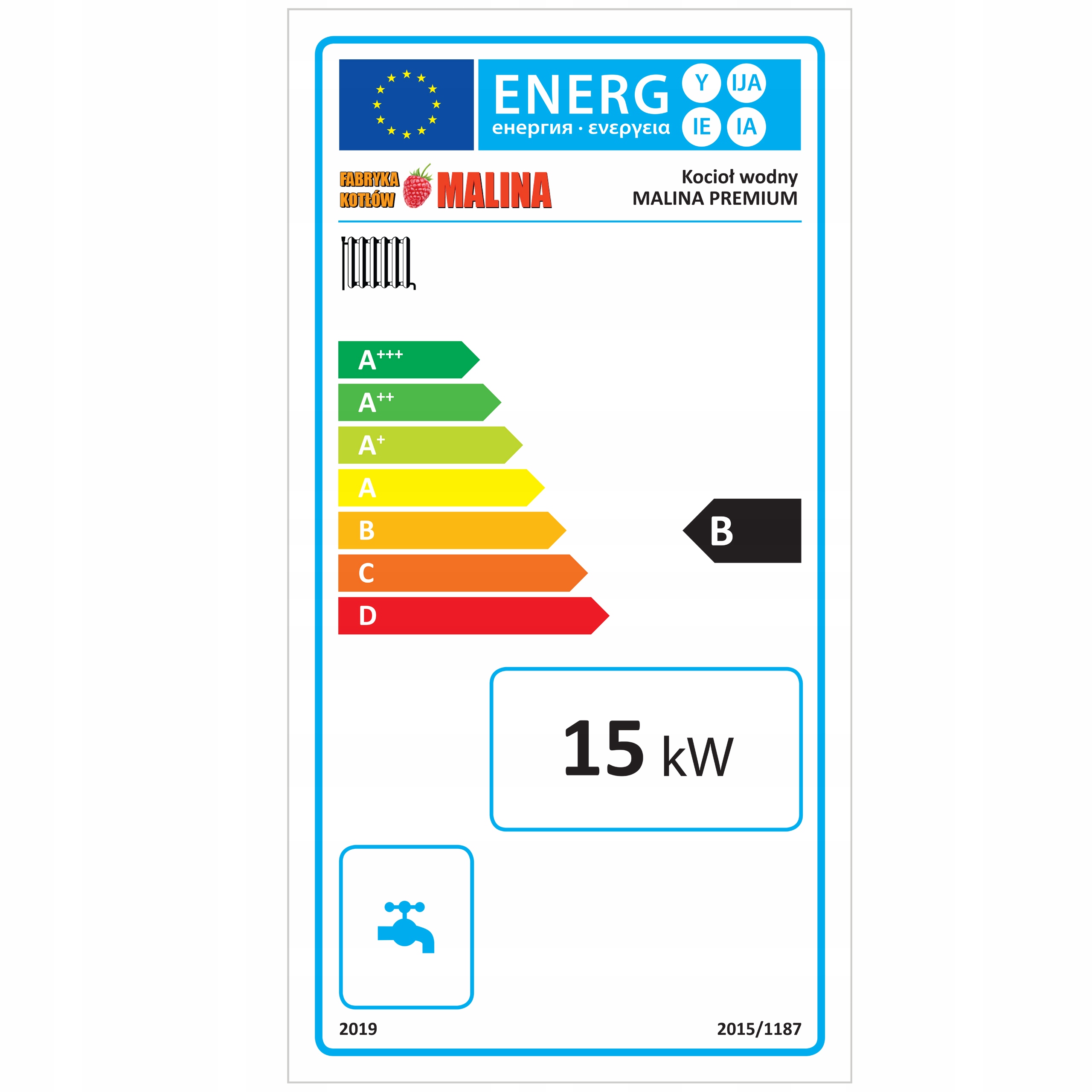 PIEC GROSZEK 5KLASA 15kW ECODESIGN KOCIOŁ MALINA Rodzaj paliwa ekogroszek