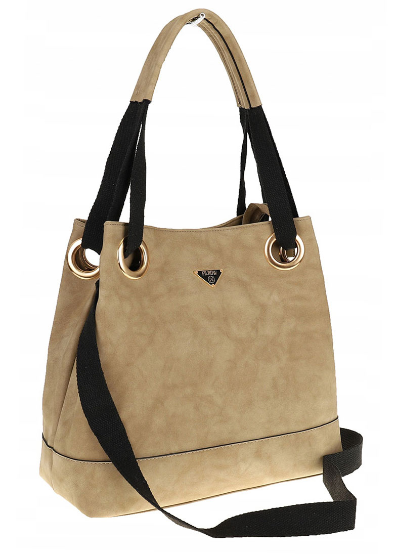 Torebka Damska Worek Modna Listonoszka do Pracy na Ramię YD8904 Beżowa