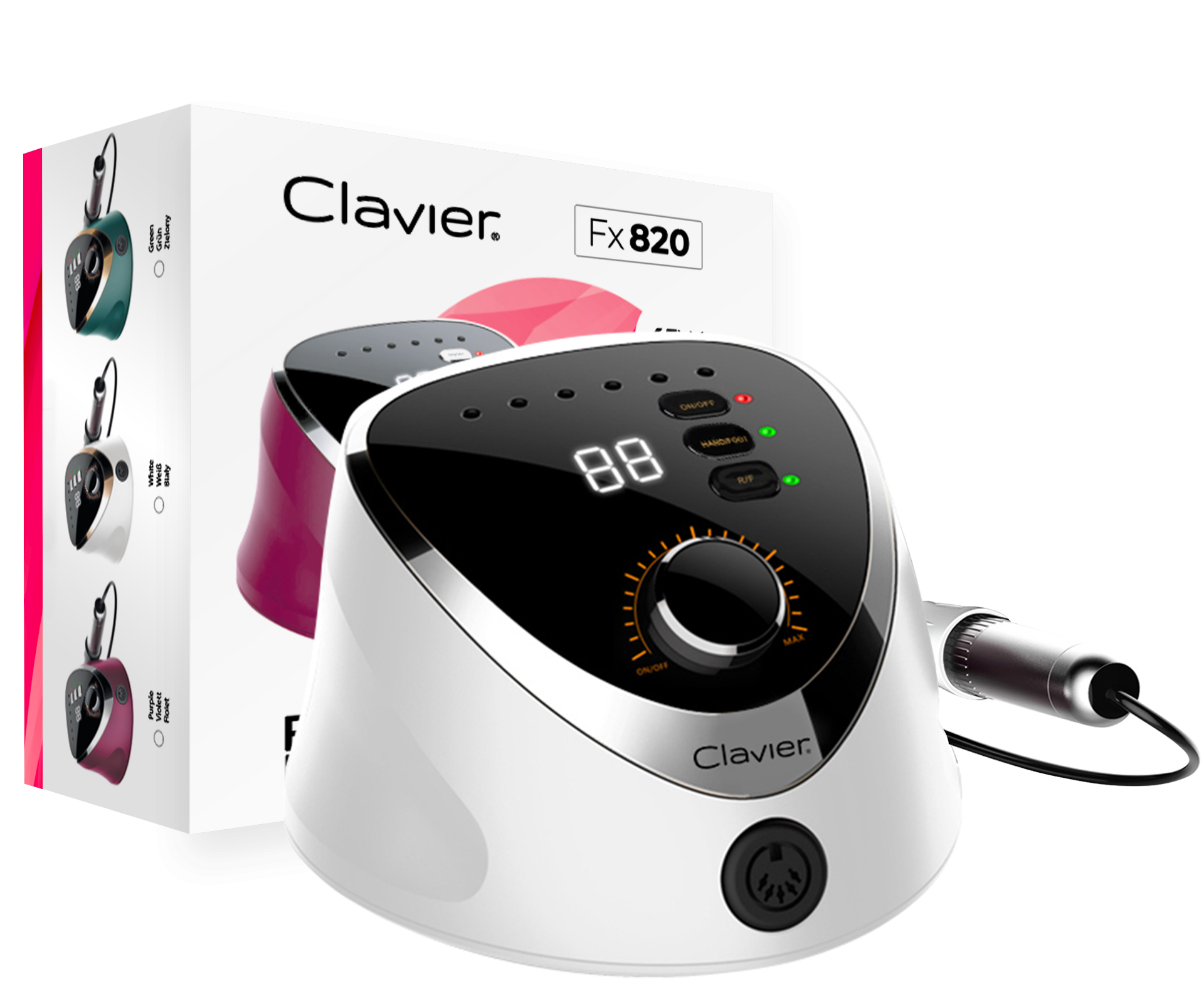 Clavier Bruska na manikúru a pedikúru nehtů Fx 820 bílá 65W