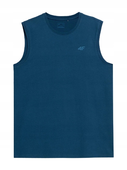 

T-shirt bezrękawnik męski 4F denim 4FSS23-TSLEM016