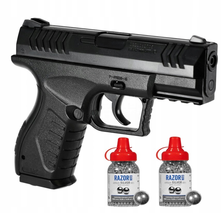Umarex Xbg 4,5 mm Pistolet Wiatrówka CO2 Śrut Stalowy Kulki BBs 2x 1500 szt