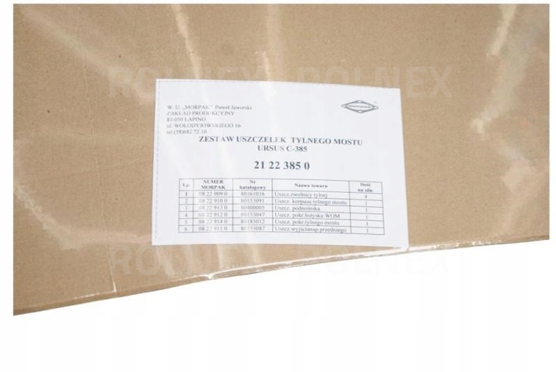 Sada těsnění zadního mostu Ursus C385 Šedá Morpak 21-22-385-0