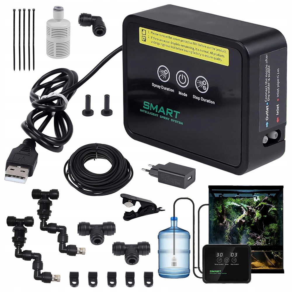 Systém Zavlažovač Zvlhčovač Časovač 2 Režimy Provozu Pro Plazy 2 Trysky 360°