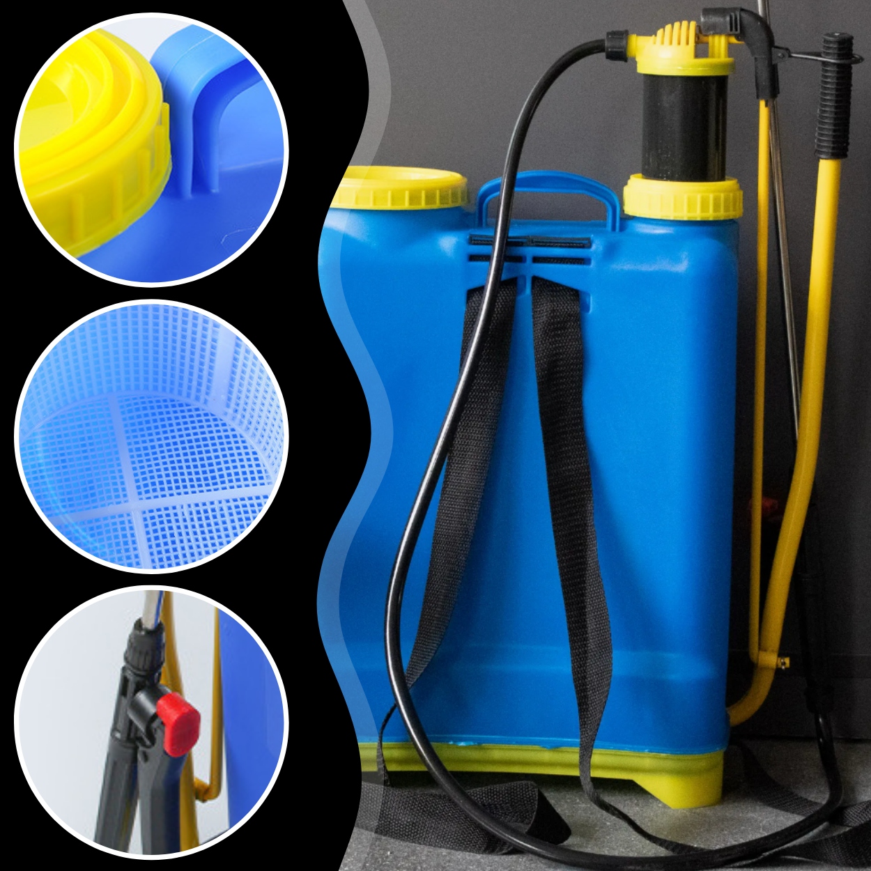 OPRYSKIWACZ CIŚNIENIOWY PRO 16L DŁUGA LANCA 100cm WYTRZYMAŁY OPRYSK Zasilanie ręczne