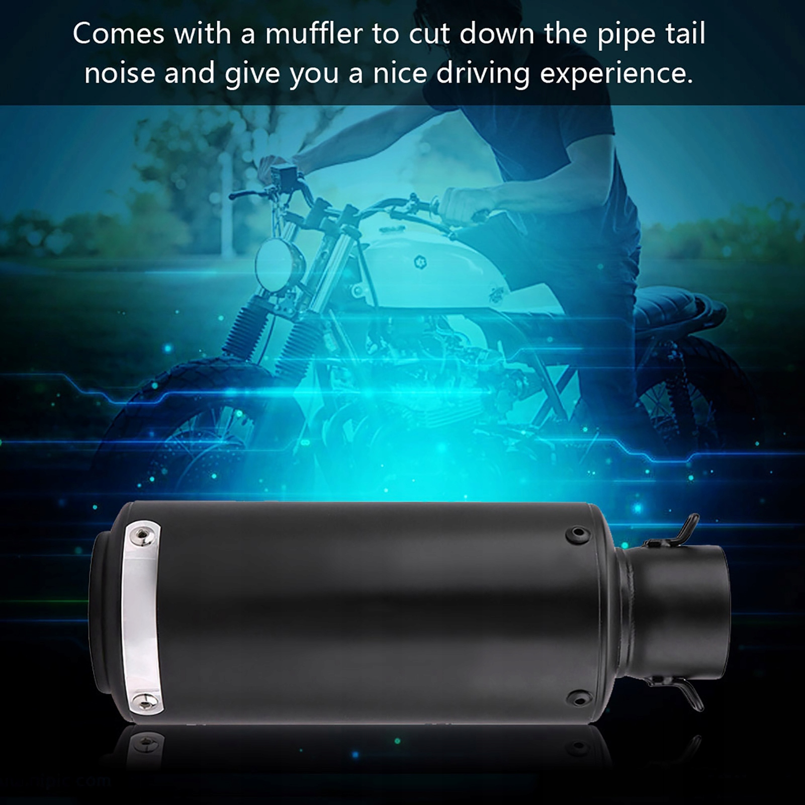 TŁUMIK WYDECHOWY MOTOCYKLA KOŃCÓWKA RURY WYDECHO Numer katalogowy części QC05477-03