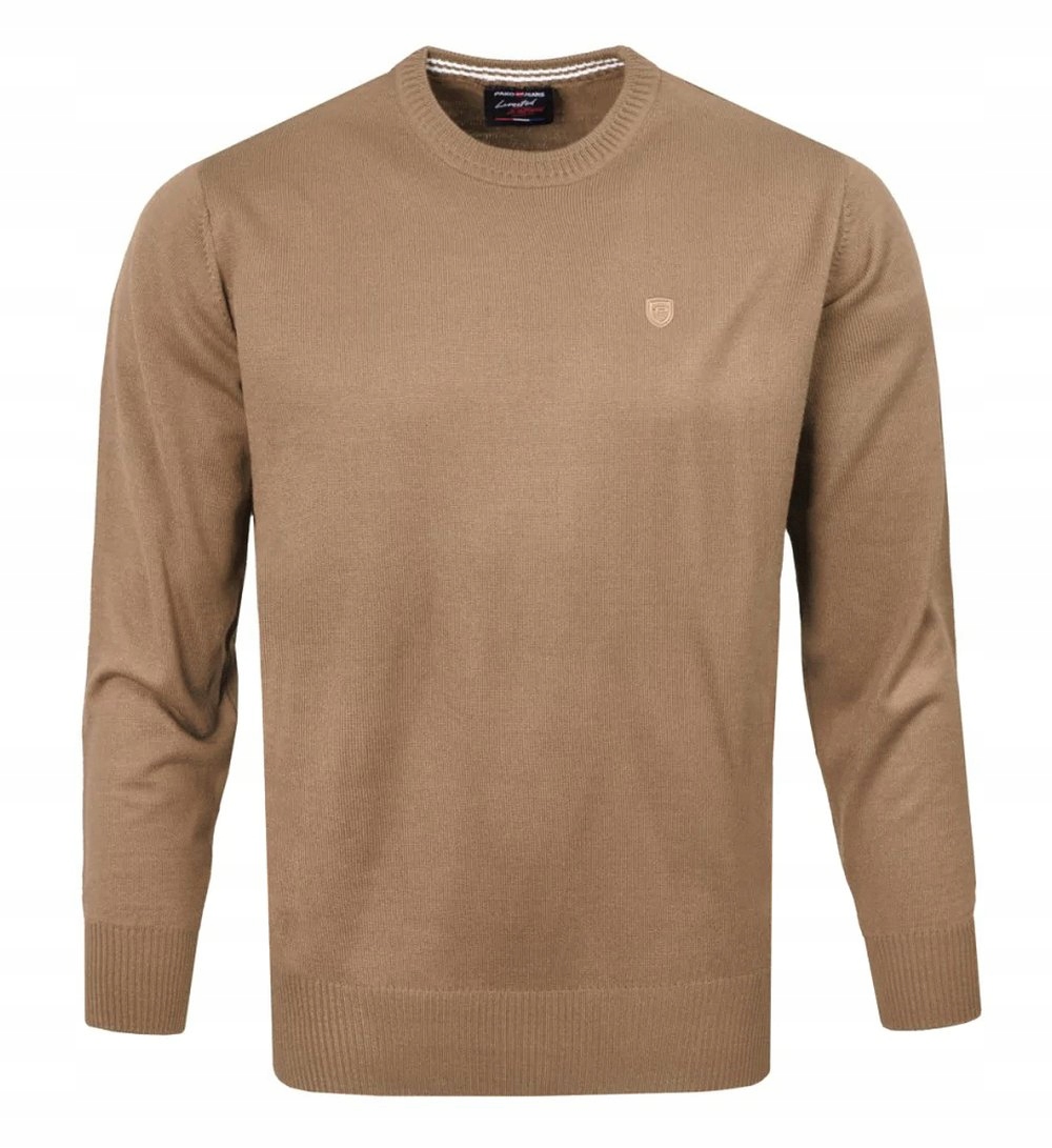 Vlněný svetr s Kulatý výstřihem (U-Neck) Pako Jeans Béžová XL