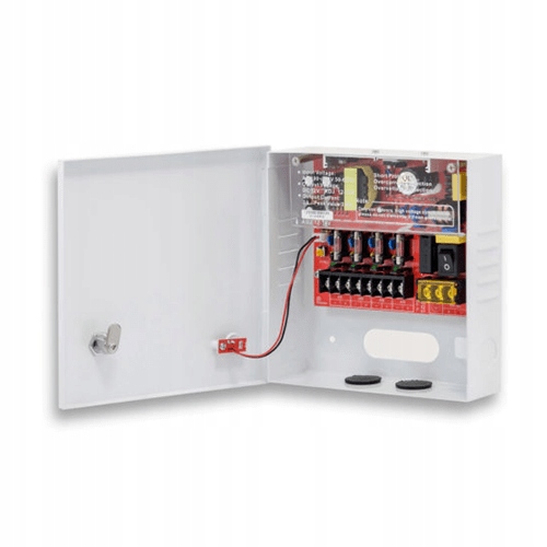 Zasilacz skrzynkowy 3A/12V 4 wyjścia z bezpiecznik