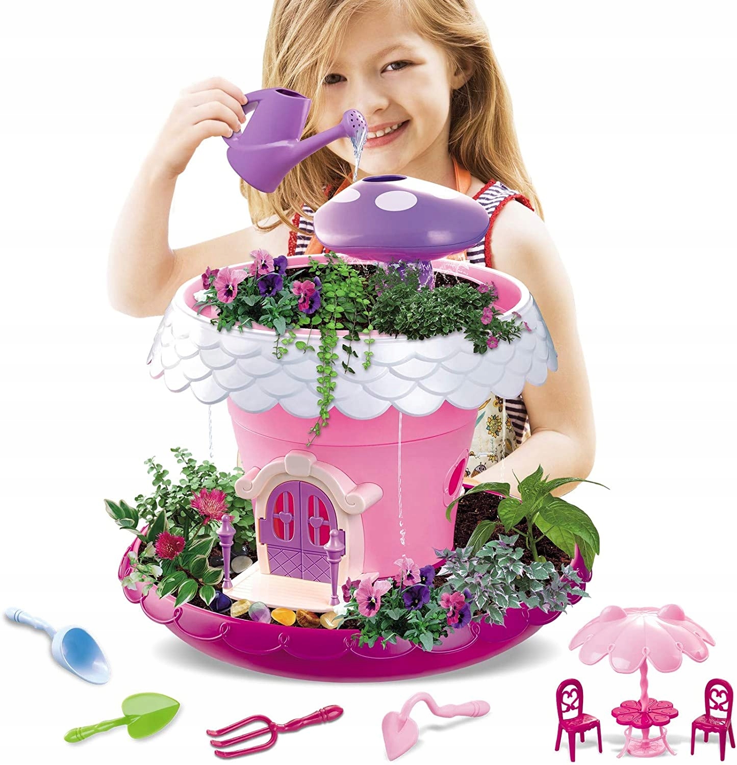 MAGICZNY OGRÓDEK DOMEK SADZENIE KWIATÓW OGRODNIK Materiał plastik