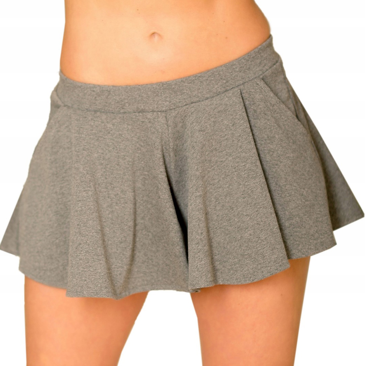 Kraťasy Kraťasy Lao XXL 2XL Šedé Dresové Kraťasy Sukně Šedá Lehká