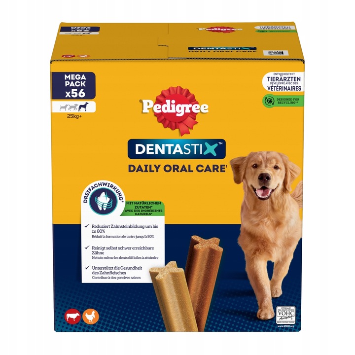 Levně Pedigree DentaStix zubní pamlsky pro psy velkých plemen 56-pack 8x270g
