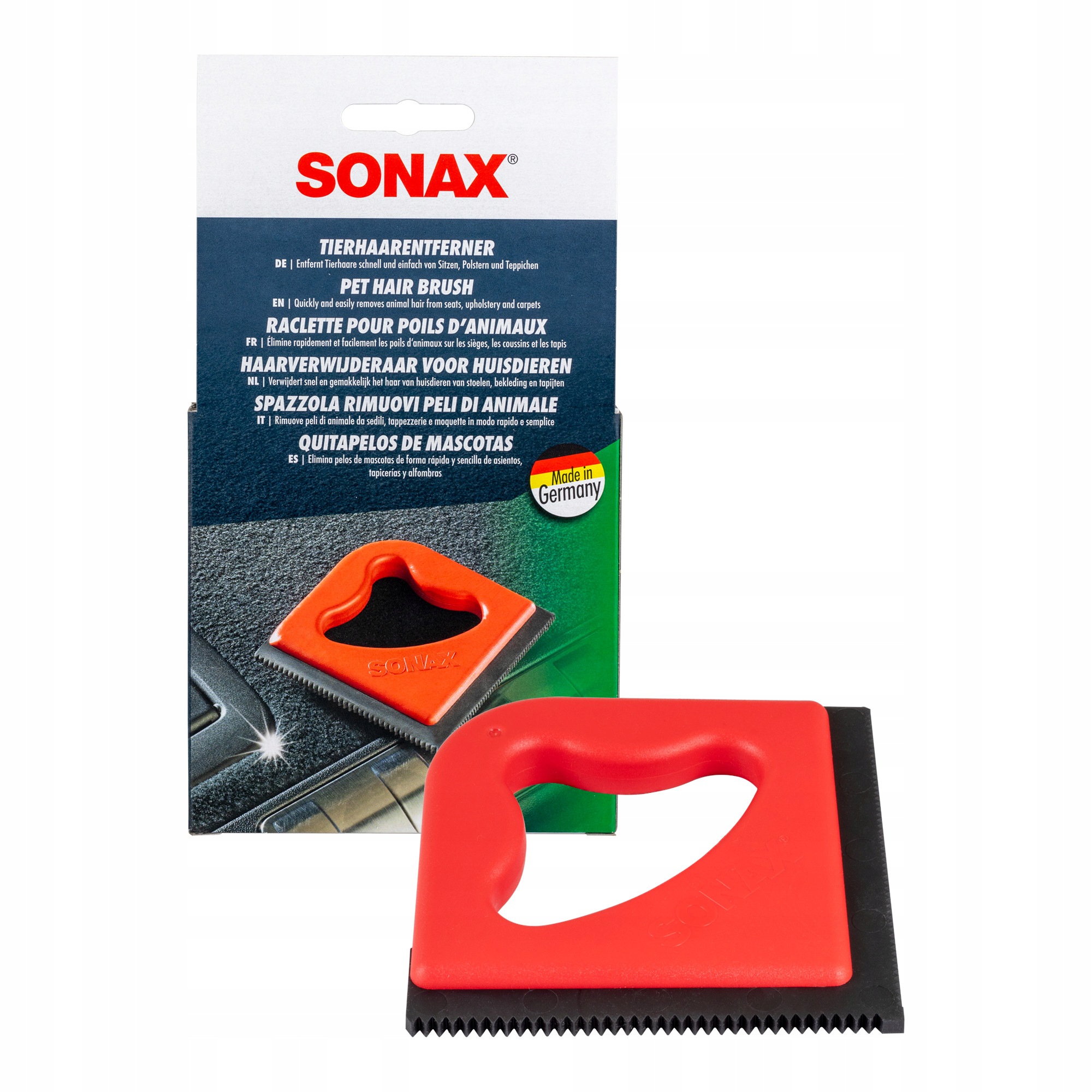 Sonax Pet Hair Brush Gumowy Grzebień Do Usuwania Sierści Z Fotela Tapicerki