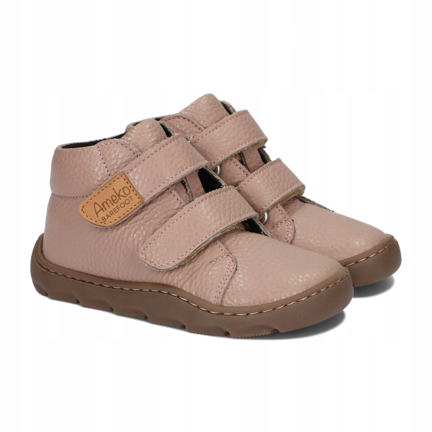 Ameko Alf Brownrose Trzewiki Buty Barefoot Skórzane Ocieplane Jesienne R 28