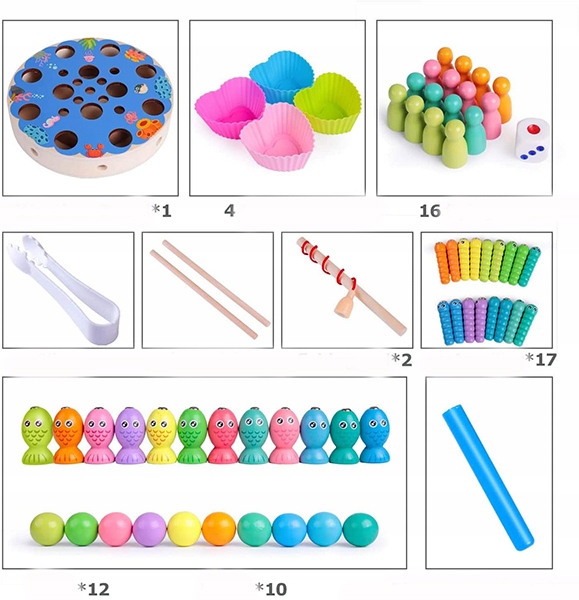 DREWNIANE RYBKI ŁOWIENIE ROBACZEK SORTER MONTESSOR Certyfikaty, opinie, atesty CE