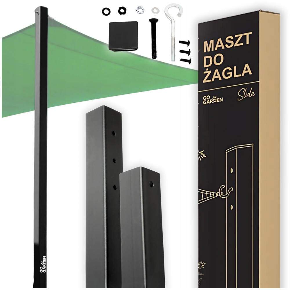 Stožárový sloup pro stínící plachtu, zahradní altán, nastavitelná výška 240 cm