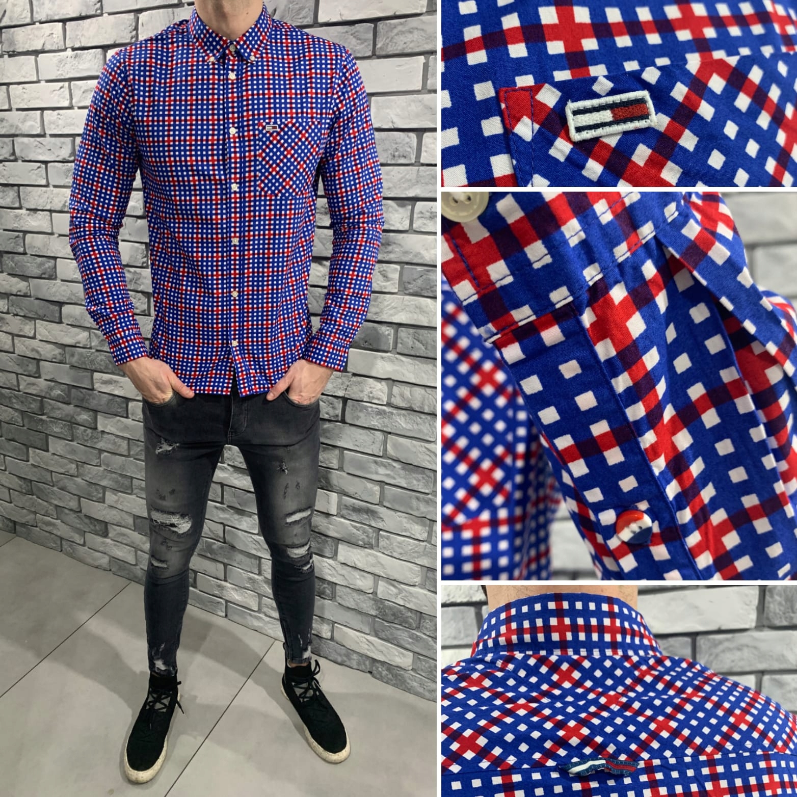 

Koszula Tommy Hilfiger Jeans Tjm krata kratka r. L