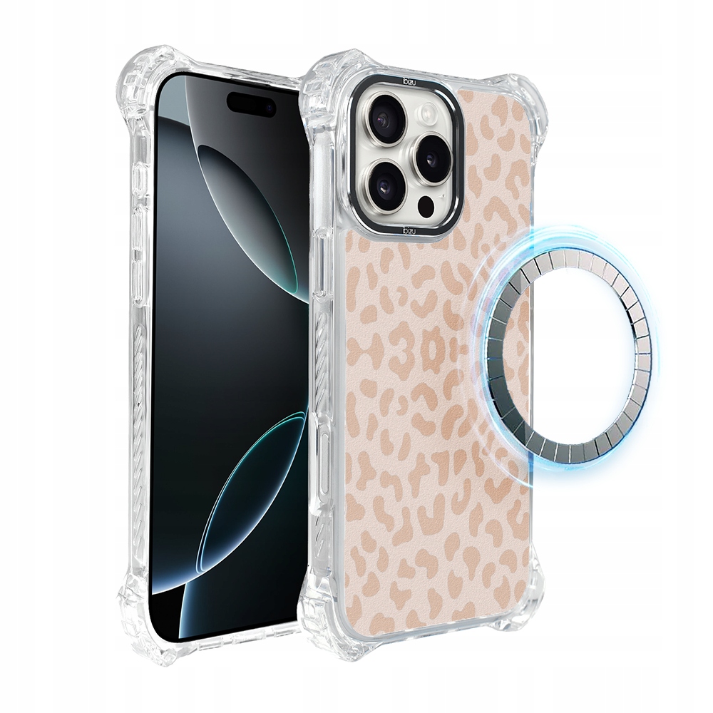 Pouzdro Ibizu DropGuard Ultra pro iPhone 16 Pro Max s MagSafe, leopardí potisk