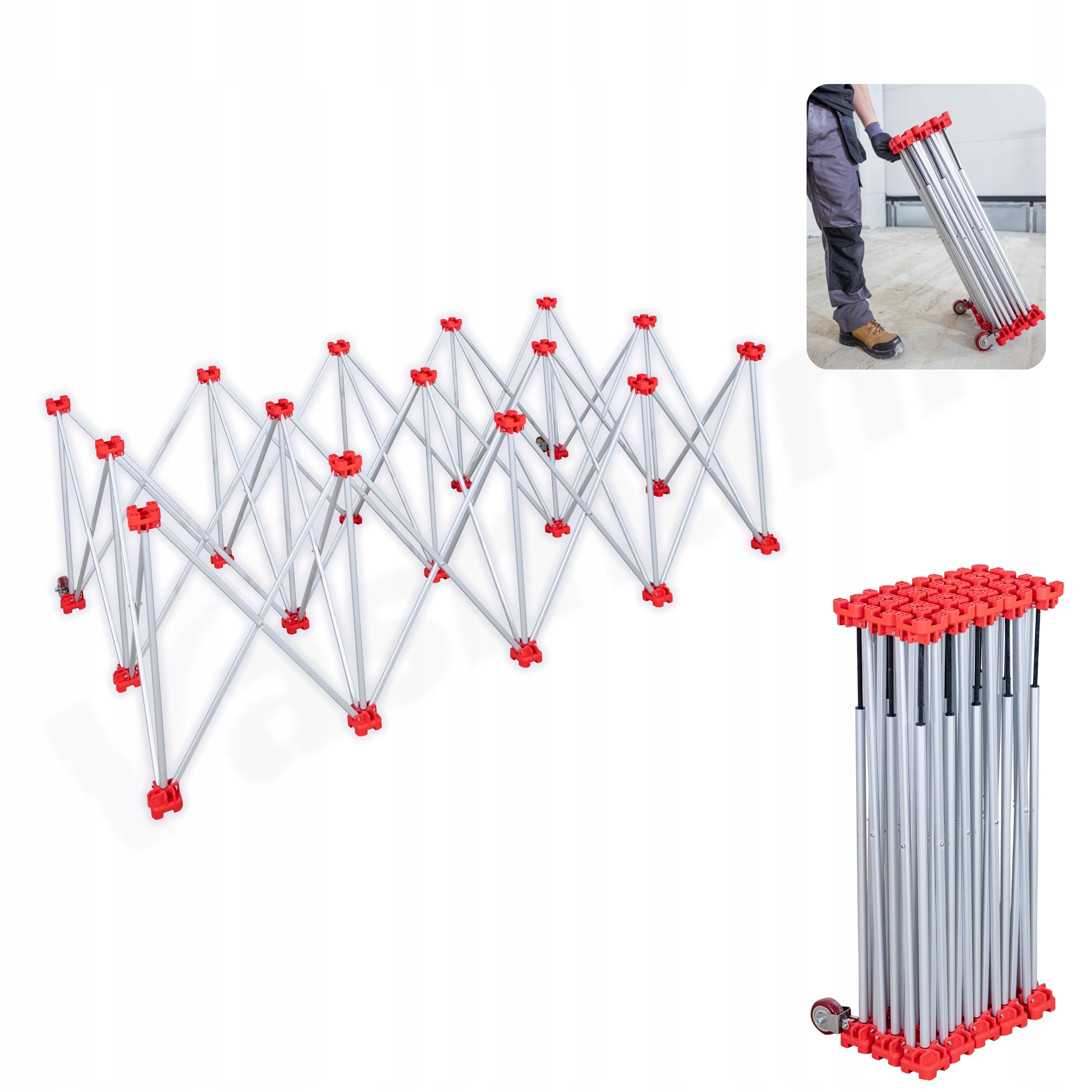 Stół Składany Glazurniczo Roboczy Pro 230x119cm 15 Nóg do Obróbki Płytek