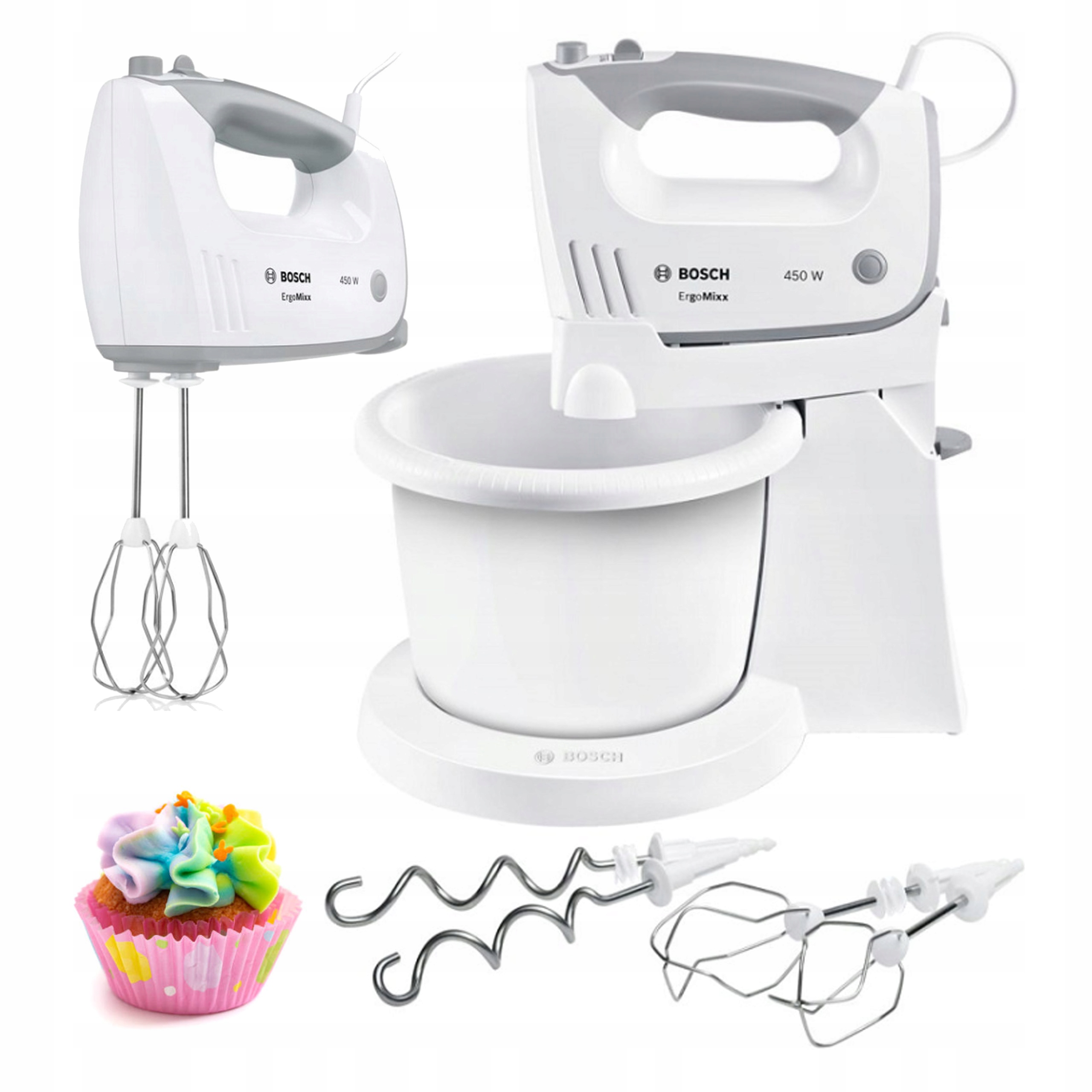 Ručný šľahač Bosch MFQ36460 450 W biely