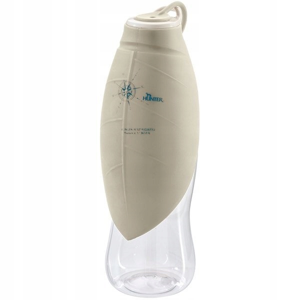 Silikonová láhev s miskou List 550 ml béžová
