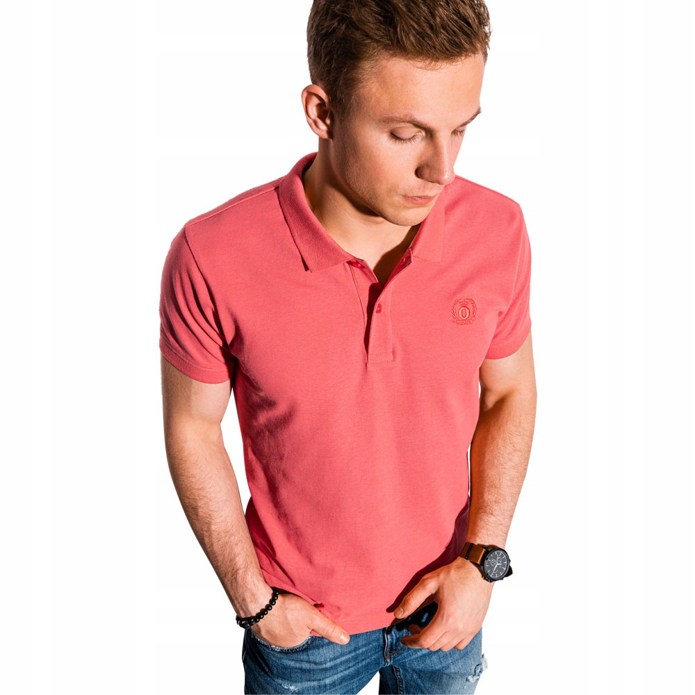 

Koszulka męska polo klasyczna S1374 koralowa S
