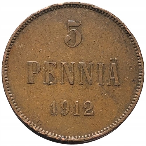 78736. Carska Finlandia - 5 pennia - 1912r.