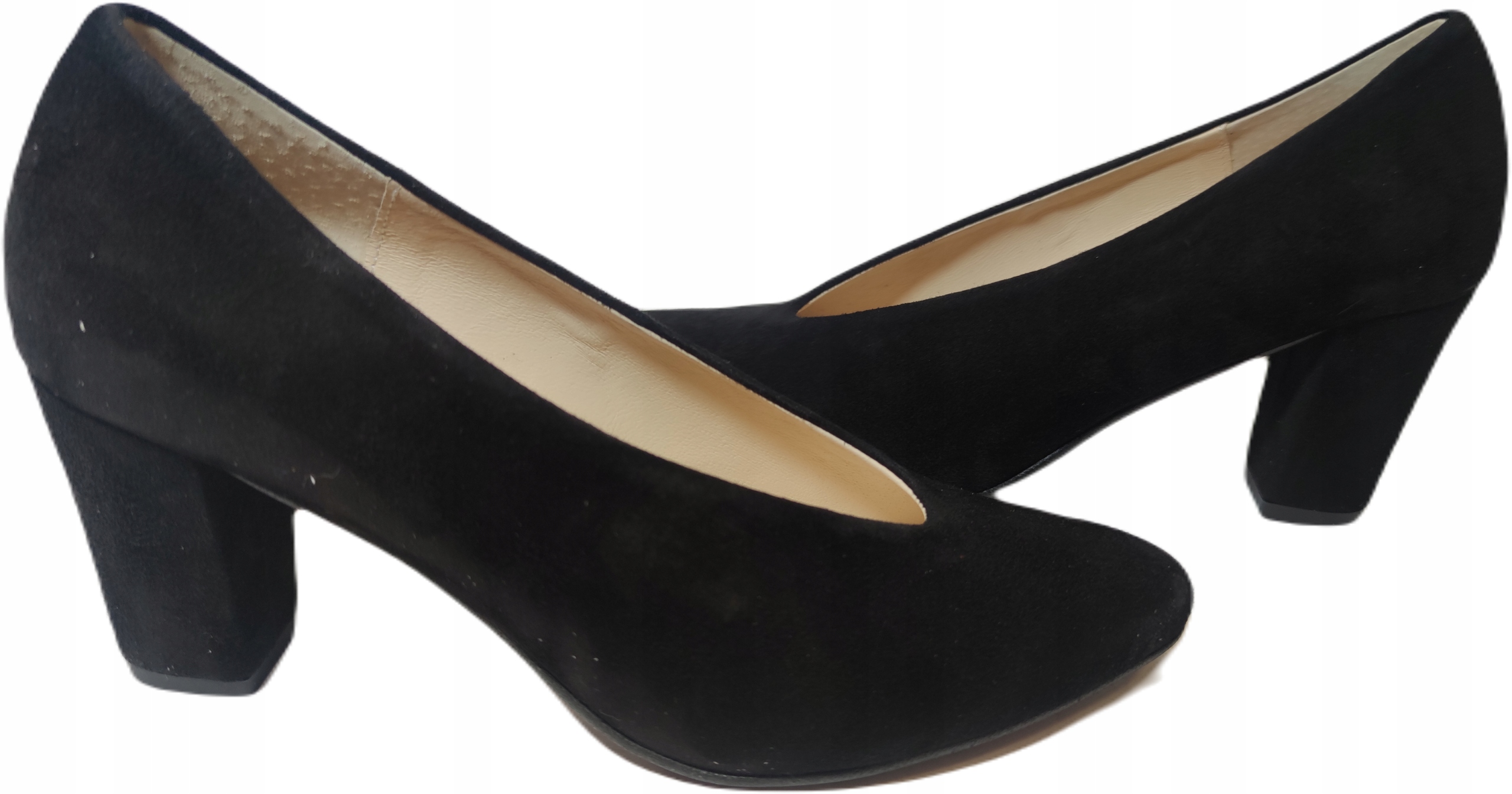 Polobotky sloupek semišová kůže Vanessa 1242 Černá 37