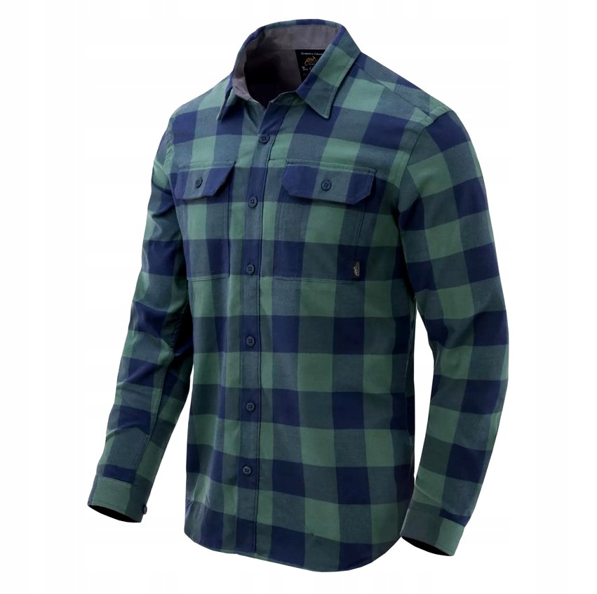 Koszula Męska Taktyczna w Kratę Helikon Greyman Ns Moss Green 3XL