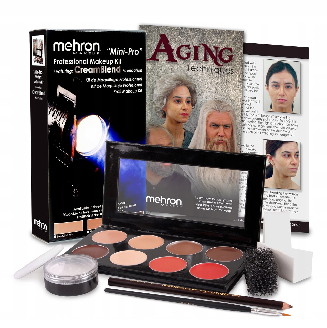 Mehron Mini-Pro Sada pro scénické líčení Medium Dark/Dark