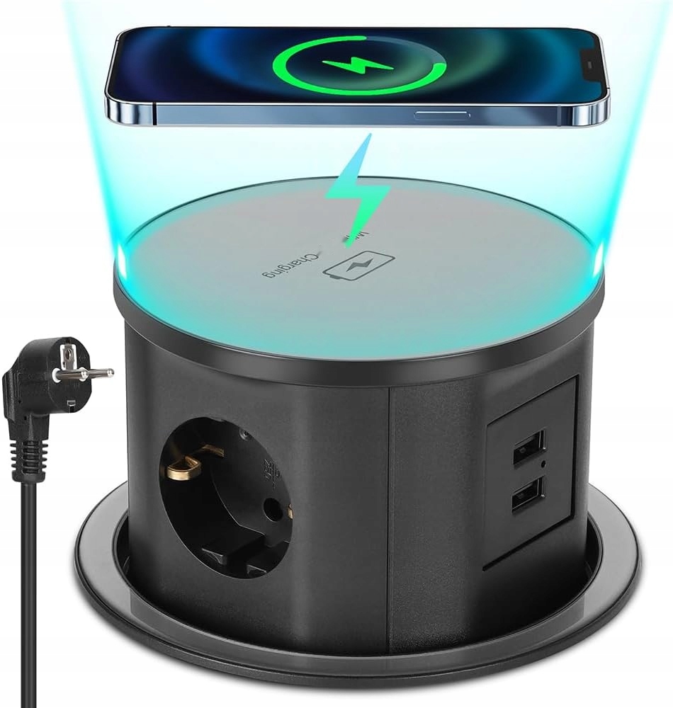 Napájacia lišta s viacerými konektormi 2 Usb A, 3 stolové zásuvky