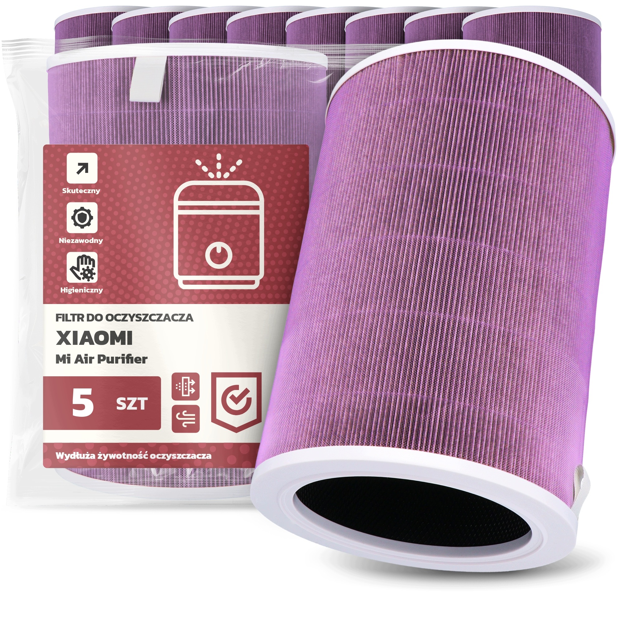 5 x Filter Do Čističky Vzduchu Xiaomi Mi Air Purifier Vložka Filtry