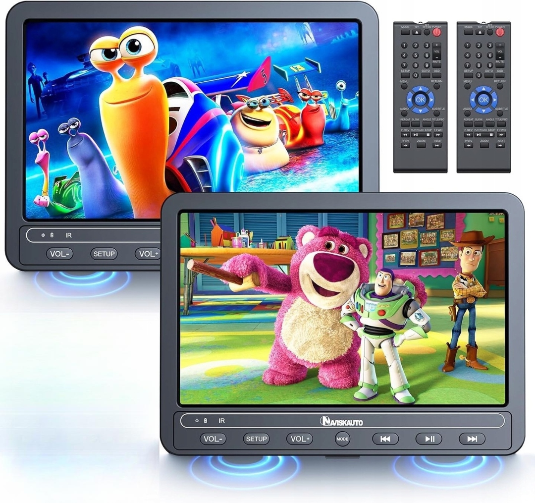 DVD CD Přehrávač Do Auta Naviskauto NB0502B Pro Děti, Dvojitý Set