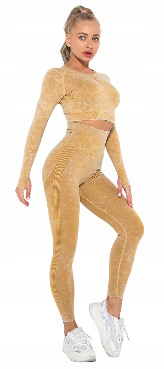 DAMSKI ZESTAW FITNESS 2-CZĘŚCIOWY JOGI JOGGING L