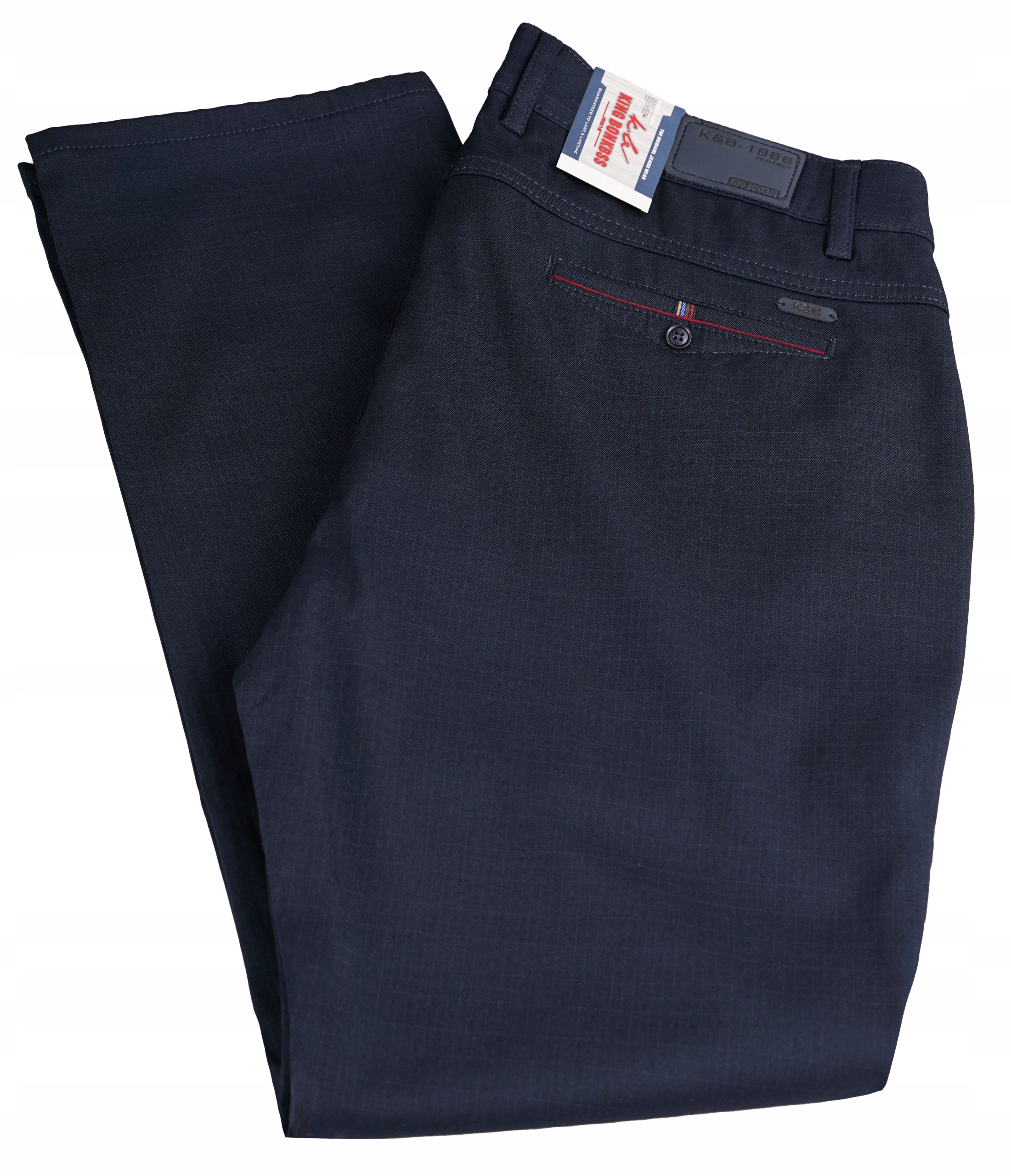 SPODNIE MĘSKIE WIZYTOWE GRANAT W34 L30 100-102 CM