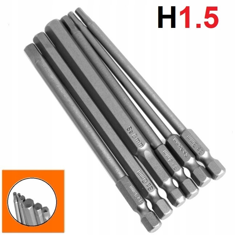 

Bity długie magnetyczny Hex H1,5 x 100mm