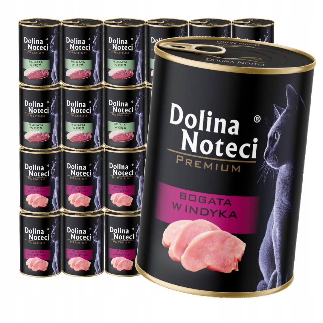 Levně Dolina Noteci Premium 24x400 g Mokré Krmivo Pro Kočky Bohaté na krůtu a husu