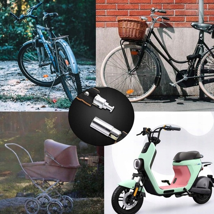 ZAPIĘCIE ROWEROWE ŁAŃCUCH BLOKADA ROWEROWA ZABEZPIECZENIE ROWERU 80cm Typ zamka na kluczyk