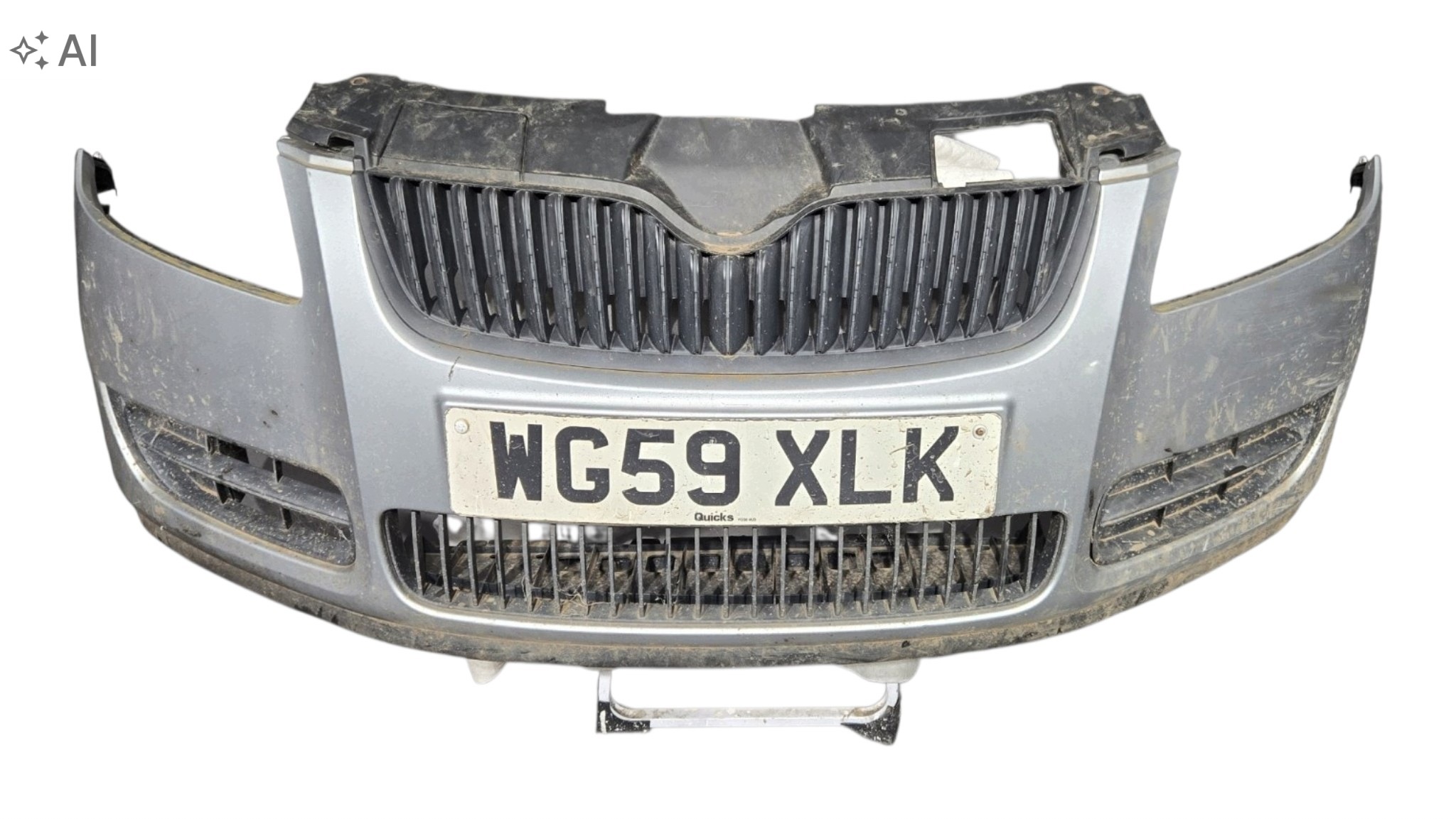 bumper front front grill SKODA FABIA II paint: LF7A LIFT 2010