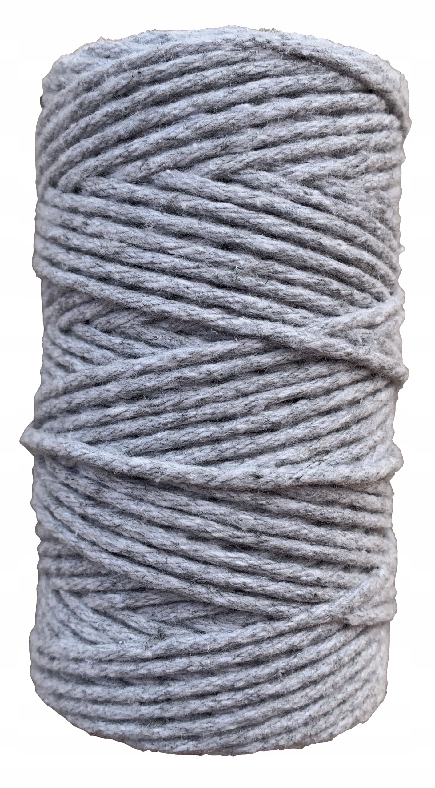 Sznurek bawełniany do makramy szary 60m 2mm EKO