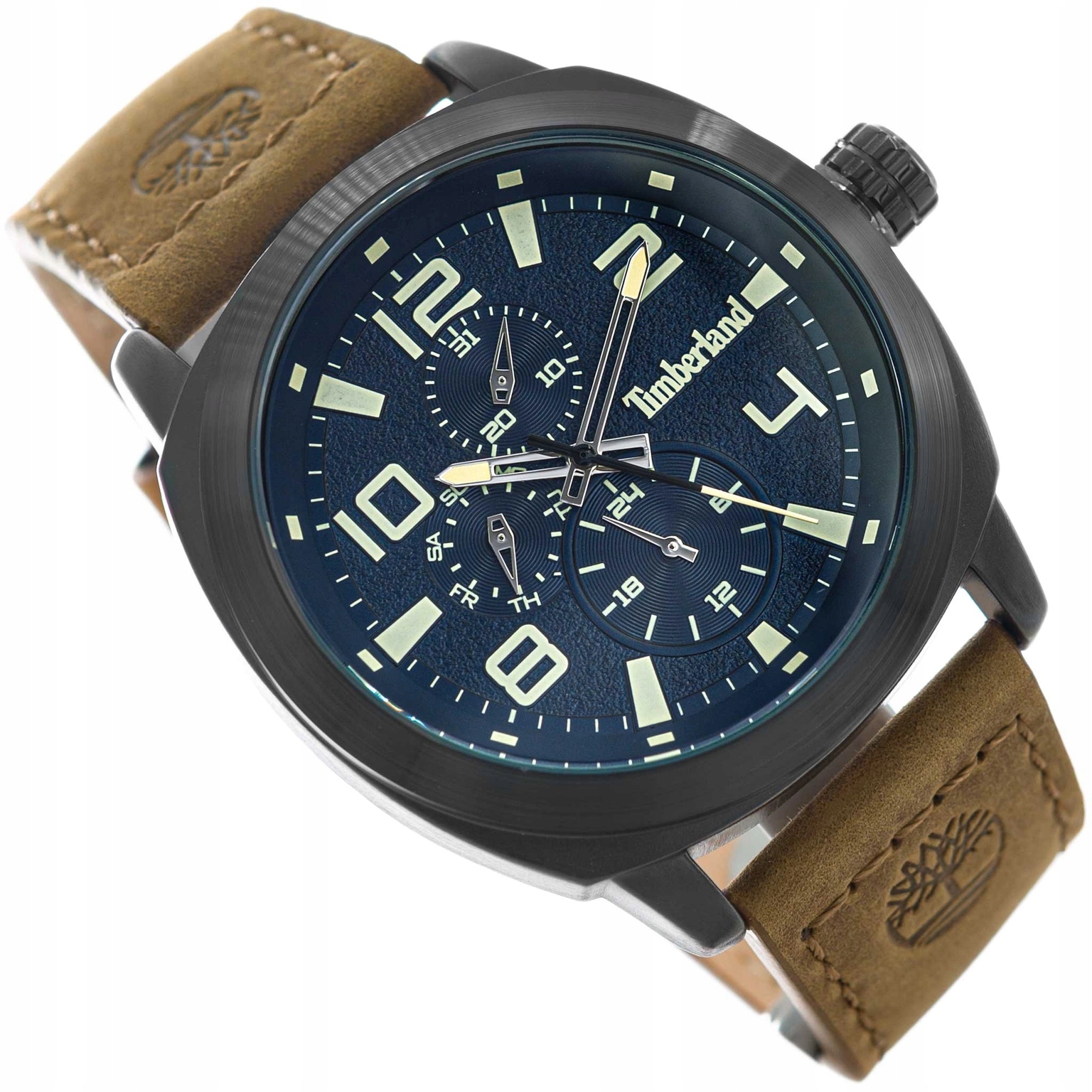 Pánské Hodinky Timberland TDWGF9001701 Hnědé Na Řemínku Datumovka