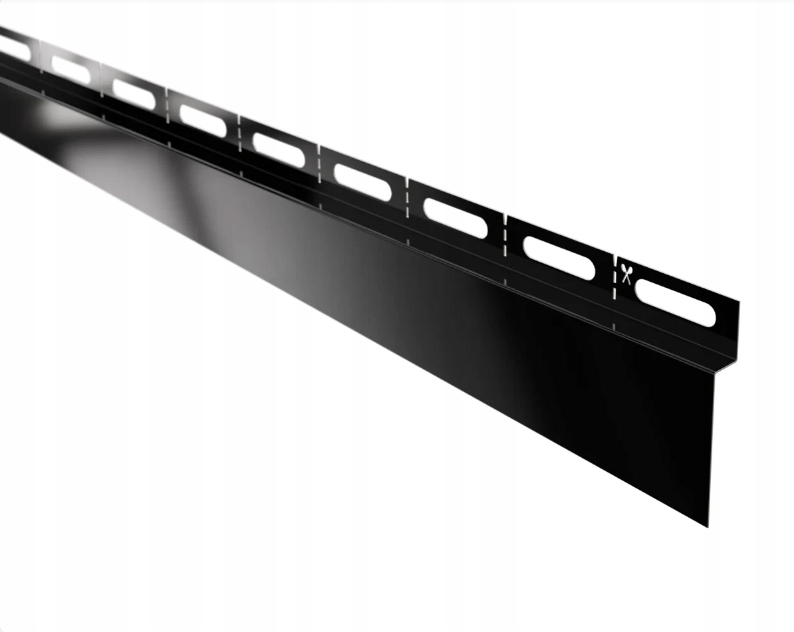 Stěnová Lišta Černá Lesklá nástěnná lesklá Levá 120 cm