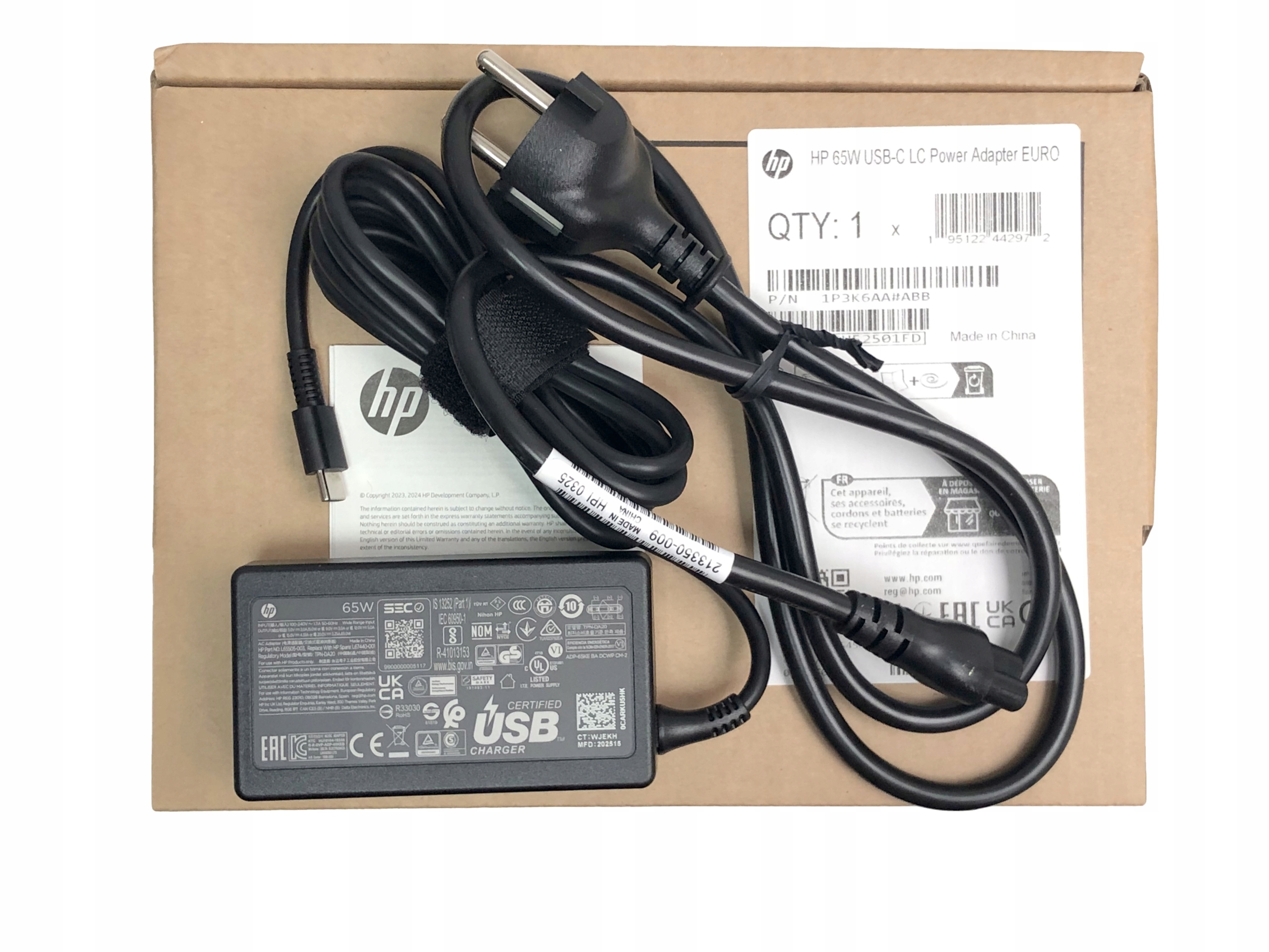 Nowy Zasilacz Ładowarka Hp 65W Usb-c Slim L65505-003