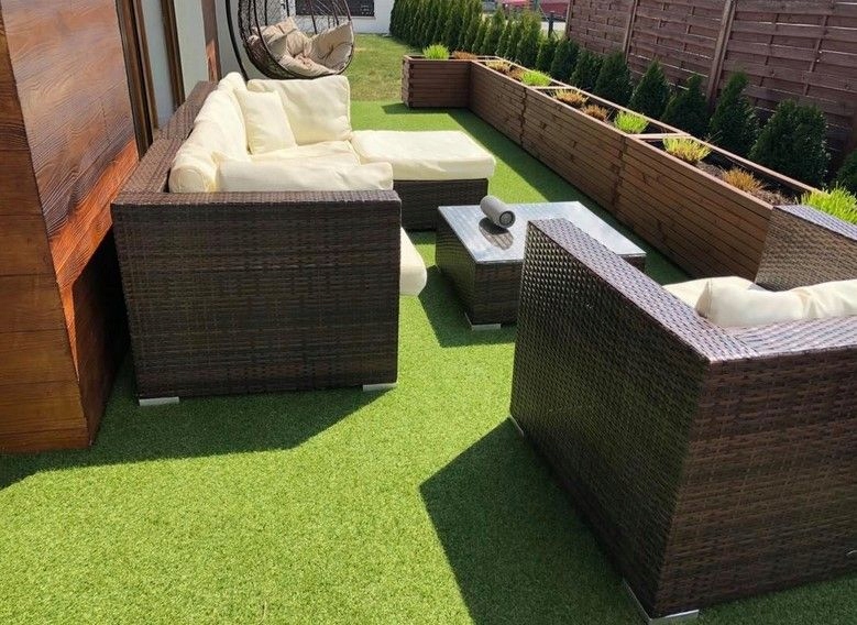 SZTUCZNA TRAWA WYKŁADZINA ZIELONA Z ROLKI INTENS VERDE 1M BOISKO OGRÓD Grubość 22 mm