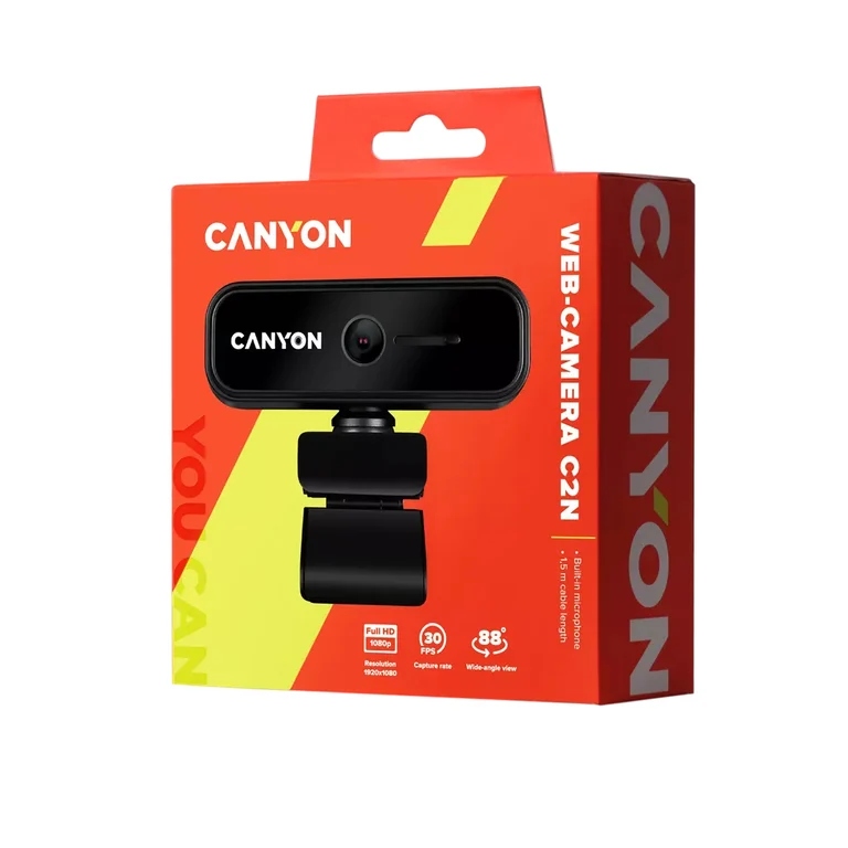 CANYON Kamera internetowa C2N Full HD 1080p Czarna — 8