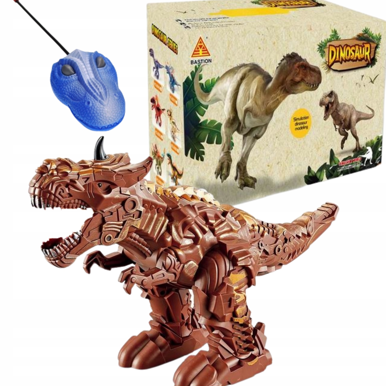 INTERAKTYWNY ZDALNIE STEROWANY DINOZAUR RYCZY SMOK ROBO DINOZAURY FIGURKA