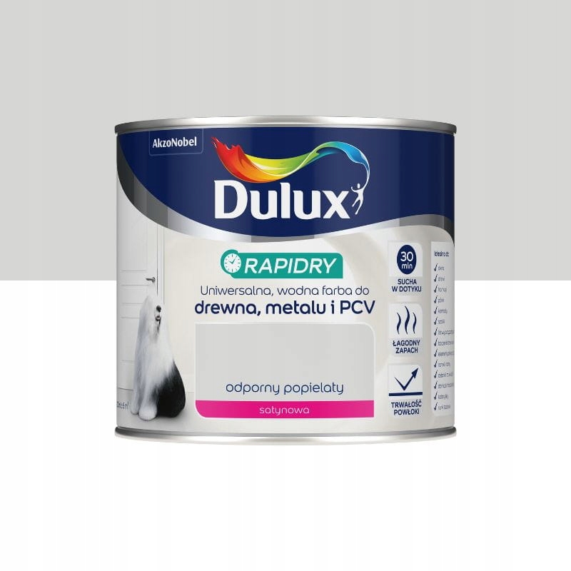 

Dulux Rapidry Farba drewno metal Popielaty 0,4L