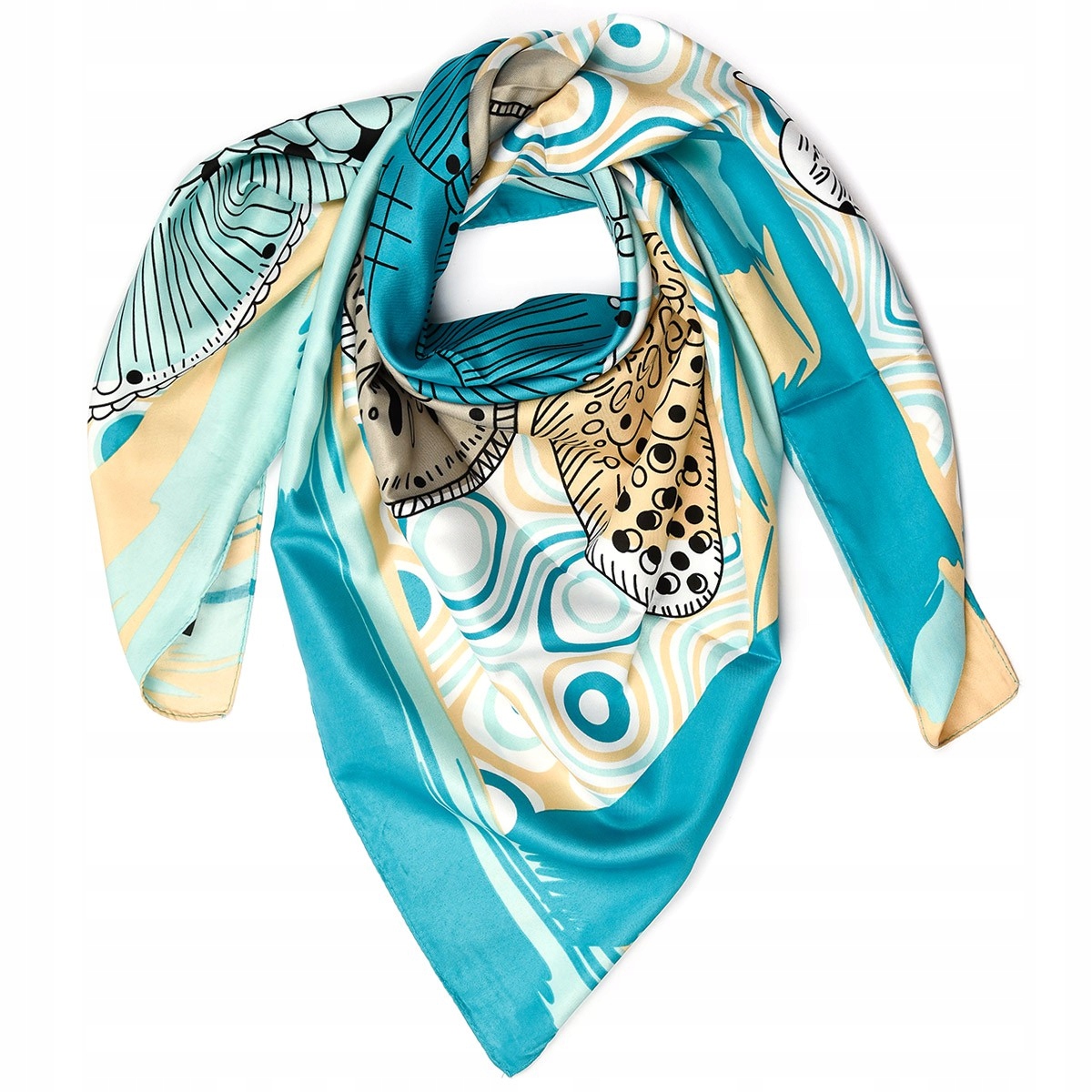 Chusta damska apaszka pod szyję lekka elegancka Cechy dodatkowe brak