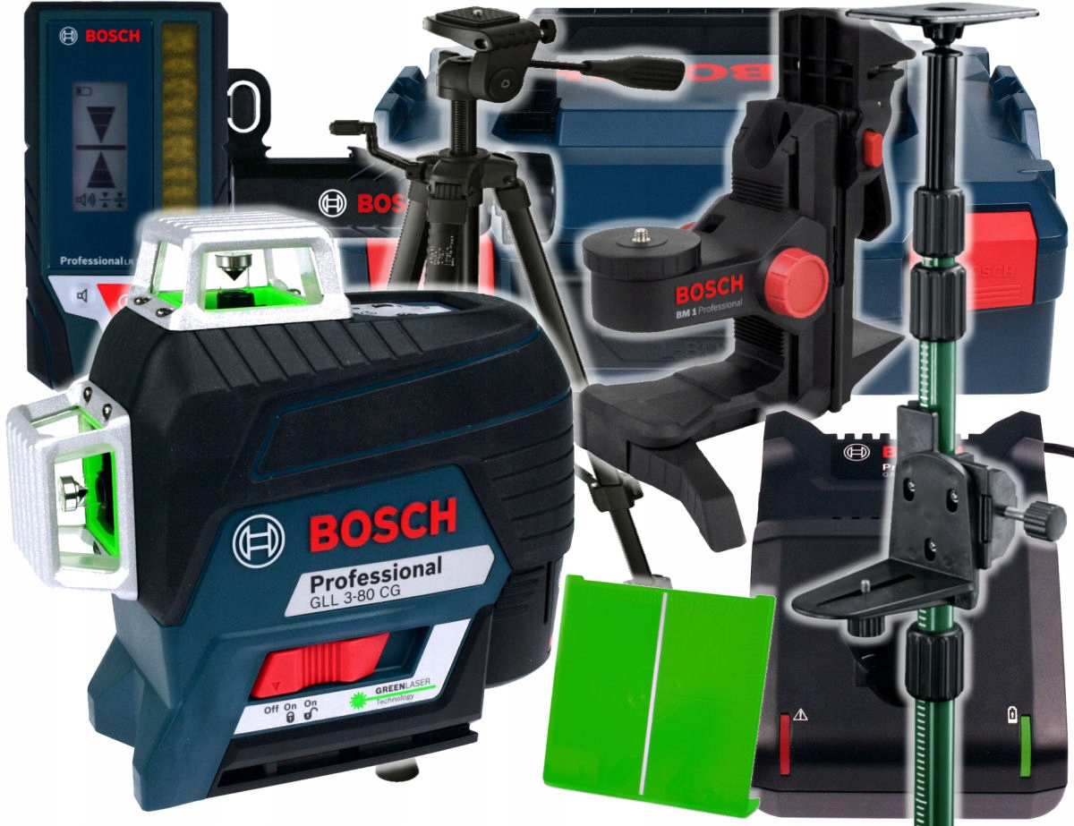 

Laser Gll 3-80 Cg Bosch Statyw Uchwyt Tyczka LR7