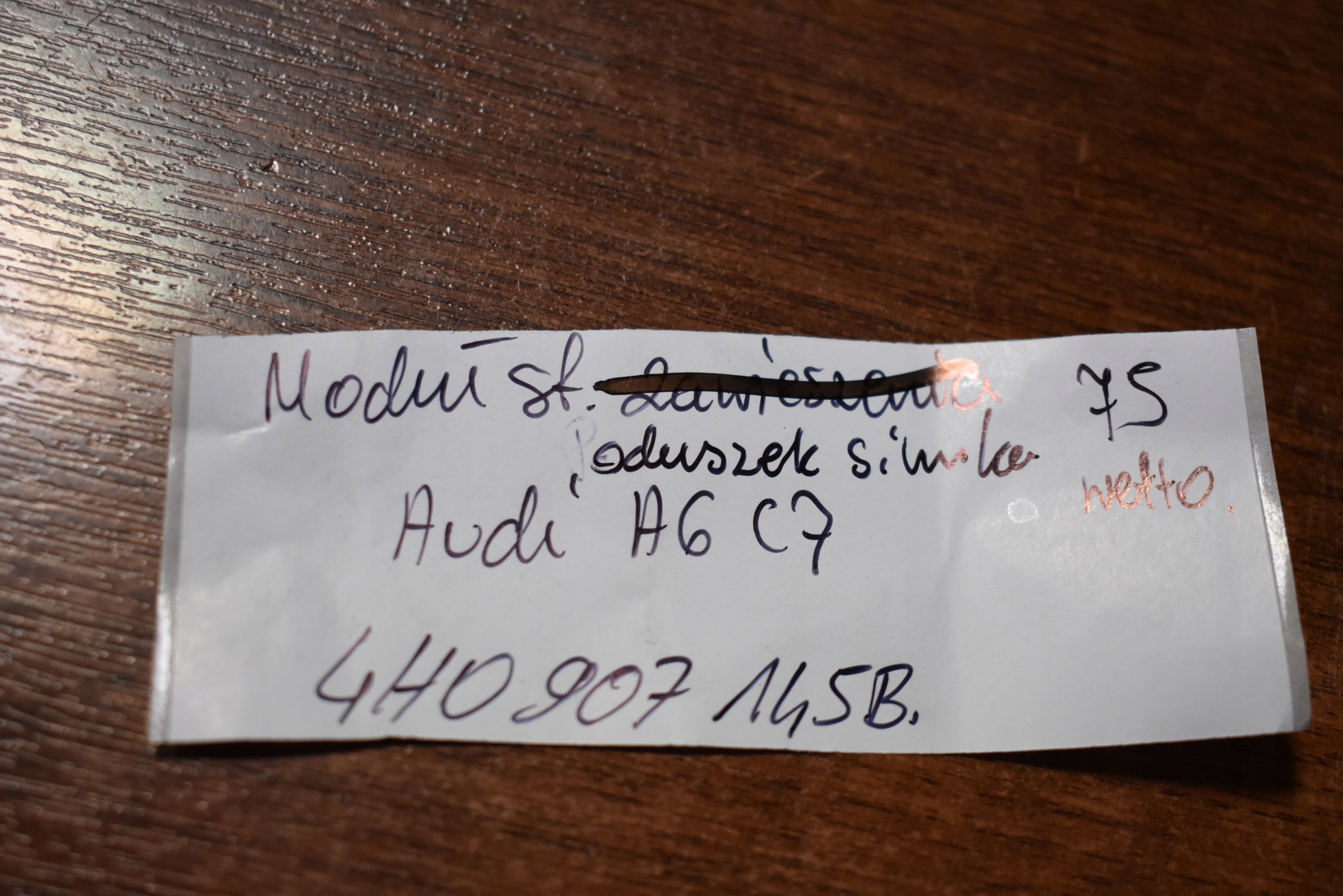 IDEALNY modulo Centralina airbag Motore AUDI A6 C7 1 9